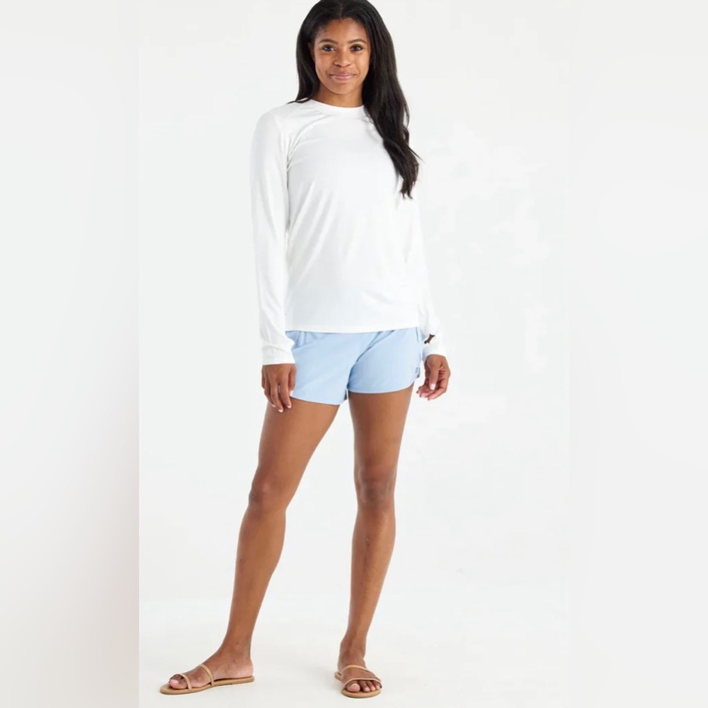 💫Free Fly Apparel Women’s Bamboo Shade Long Sleeve Tee, XS, White